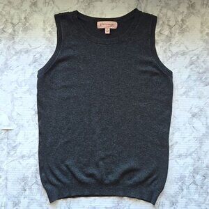 Philosophy Republic Clothing Womens Sleeveless Charcoal Gray Sweater Vest Sz S